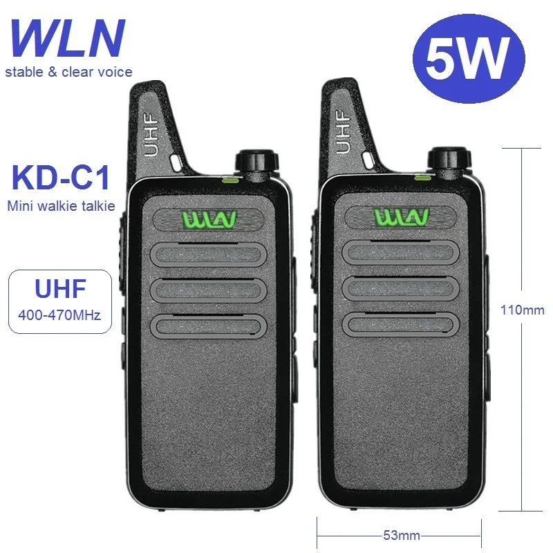 1/2/3/4/5/6 шт. WLN KD C1 5 Вт мини иди и болтай Walkie Talkie для детей Ham CB радиостанция UHF
