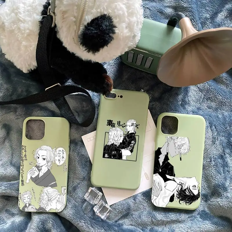 

Japan Anime Tokyo Revengers Phone Case Candy Color for iPhone 6 7 8 11 12 s mini pro X XS XR MAX Plus