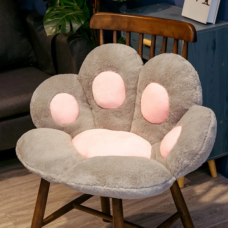 

Cute Cat Paw Back Cushions Plush Chair Cushion Animal Child Seat Cushion Sofa Mat Home Sofa Indoor Floor Decor