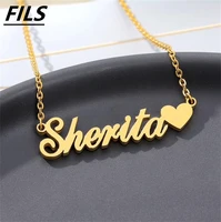 jewelry for women personalized custom name pendant necklace men stainless steel gold hip hop nameplate necklaces chrismas gift