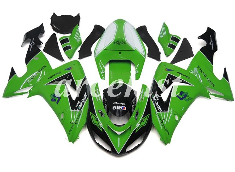 

4 подарки Новый ABS мотоцикл полный обтекатель комплект подходит для Kawasaki Ninja ZX-10R ZX10R 2006 2007 06 07 на заказ Зеленый