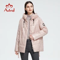 astrid 2021 new womens spring autumn quilted jacket windproof warm with hood zipper coat women parkas casual outerwear am 9508