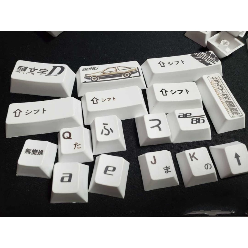 

Keycaps 125Keycap/Set PBT Japanese Cherry Profile Standard Sublimation Process Keycap Keyboard Caps Ahegao