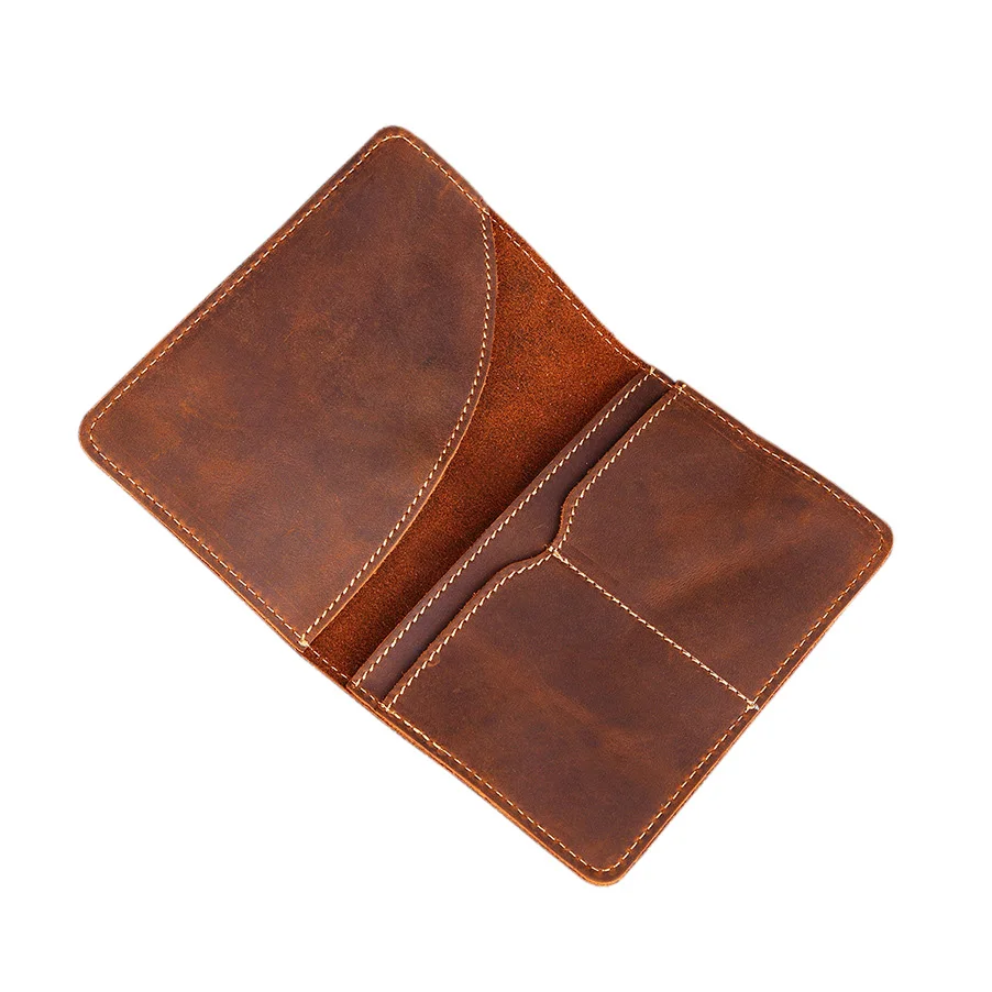 Винтажный Мужской чехол для паспорта из натуральной кожи обложки ручной работы