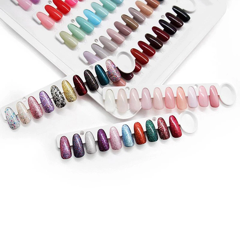 

120Grids Fold Nail Tip Color Display Book Nail Polish Color Template Display Board Color Card Manicure Tool For Nail Art Display
