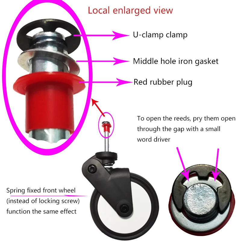Переднее колесо для детской коляски сменные колеса ролики универсальные