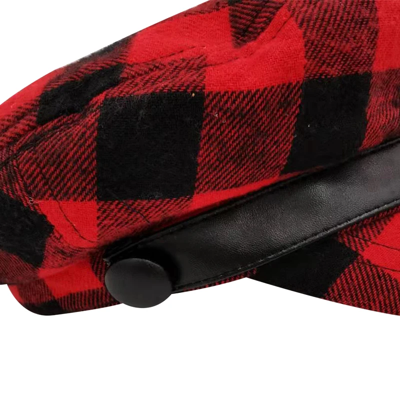 Популярная Осенняя Модная женская шапка в британском стиле теплые красные и