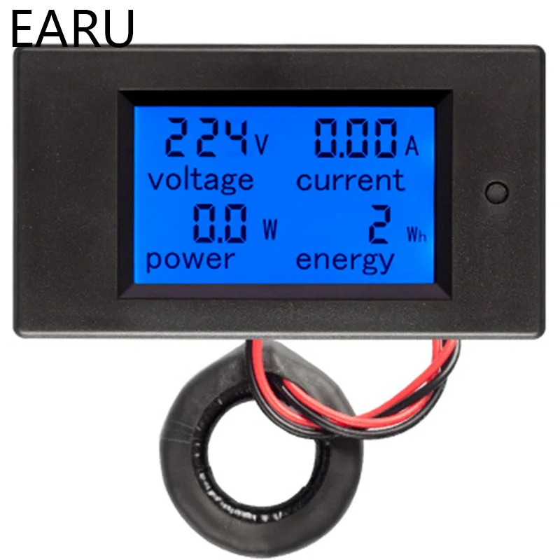 

100A 20A AC 80~260V Power Meter Accurate Voltmeter Ammeter KWh Watt Energy Meter Voltage Current Power Monitor Tester Electric