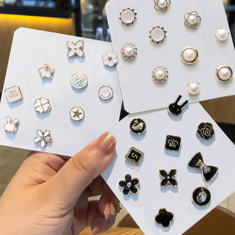 5 шт. съемные пуговицы с жемчугом