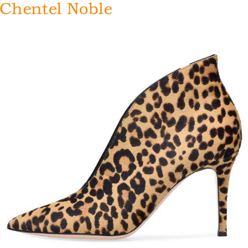 2020 брендовые туфли на высоком каблуке с леопардовым принтом женские кожаные