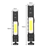 multifunctional 5 mode cob working flashlight usb rechargeable led vehicle repairing lamps magnetic 360 rotating torch ca