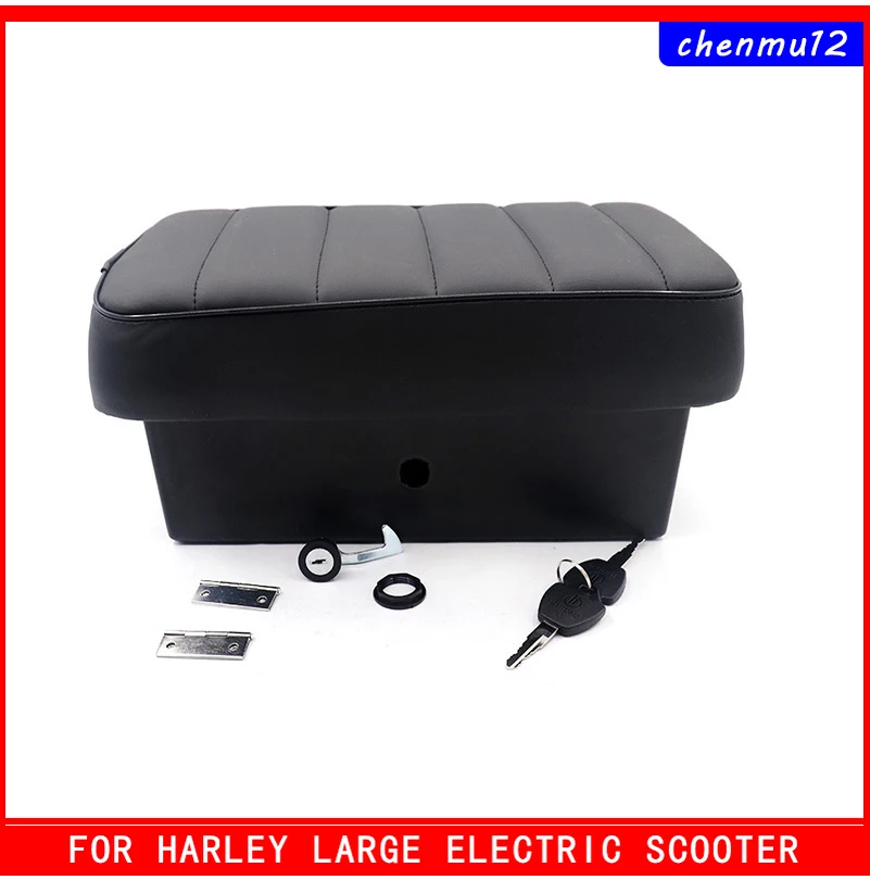 Seat Box with Key High Hardness Synthetic Plastic for Harley Large Citycoco Electric Scooter