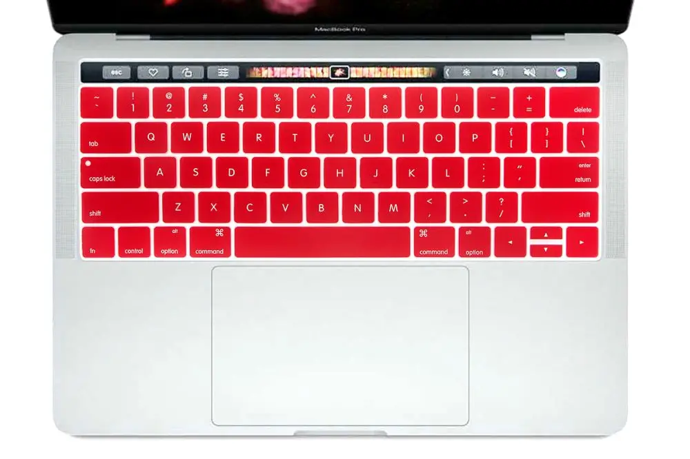 Красный Английская американская Защитная пленка для клавиатуры для Macbook Pro 13,3 A1706 A1989 и 15,4 дюймов A1707 A1990 с сенсорной панелью - Цвет: Красный