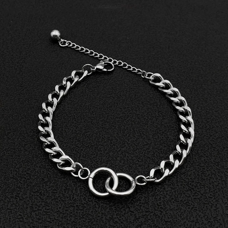 Модные ювелирные изделия для мужчин и женщин натуральный браслет из нержавеющей