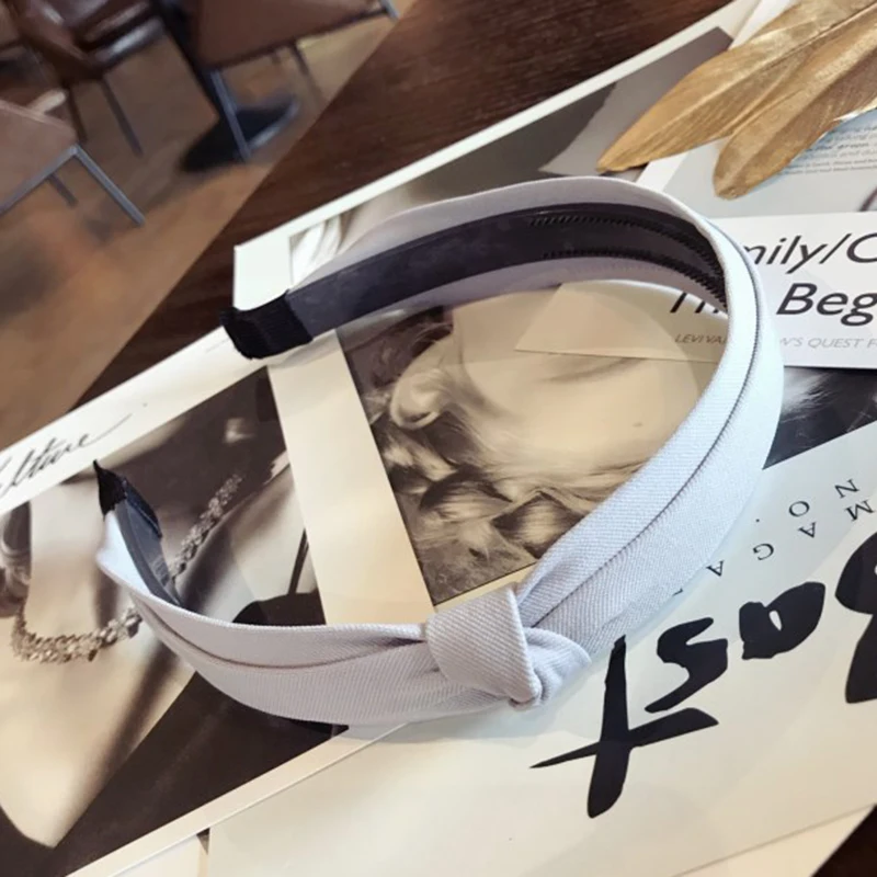 

New Arrival Women's Headband Wholesale Classic Solid Hairband Turban Cross Knot Hair Accessories High Quality Hair Hoop