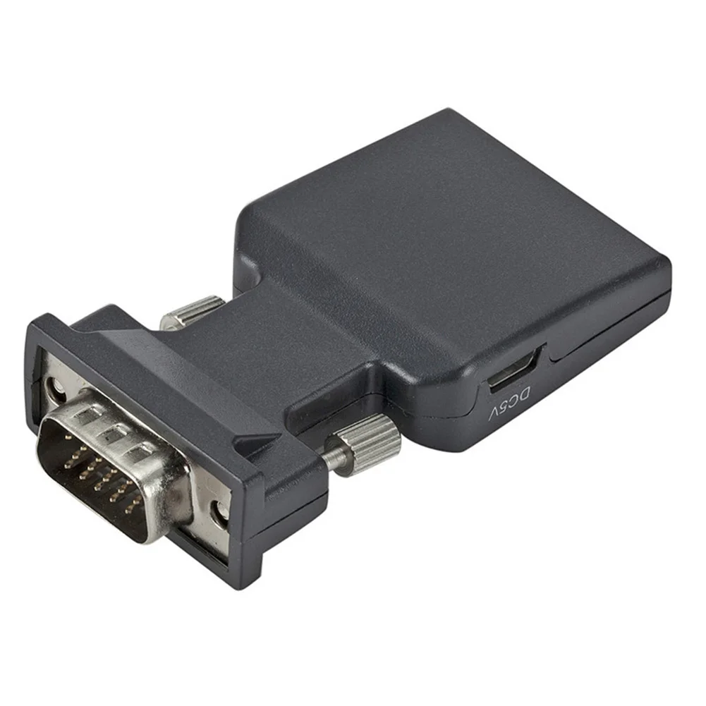 Универсальный адаптер VGA-HDMI 1080P VGA (штекер)-HDMI (гнездо) с аудиовходом из