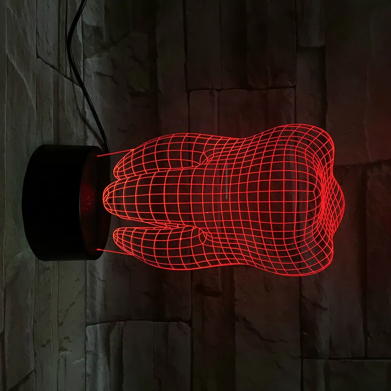 3d лампа с зубцами лучший подарок для детей атмосферный сенсорный датчик