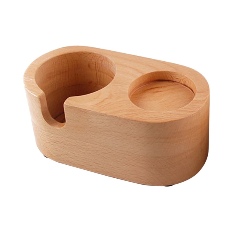 

Manual Wood Coffee Tamper Holder Mat Stand Barista Espresso Tampering Latte Art Pen Base Rack Home Kitchen Tool