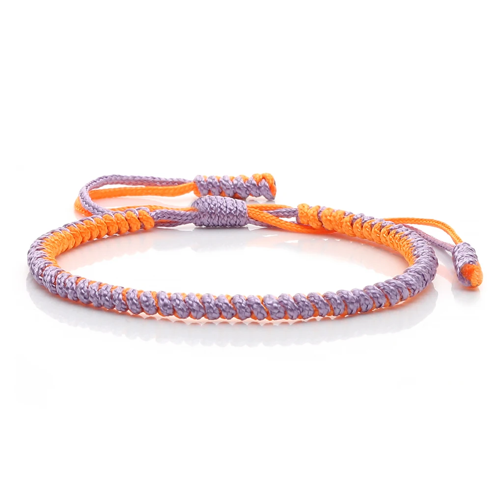 14 цветов плетеный браслет нейлоновая счастливая веревка плетеная молитвенные