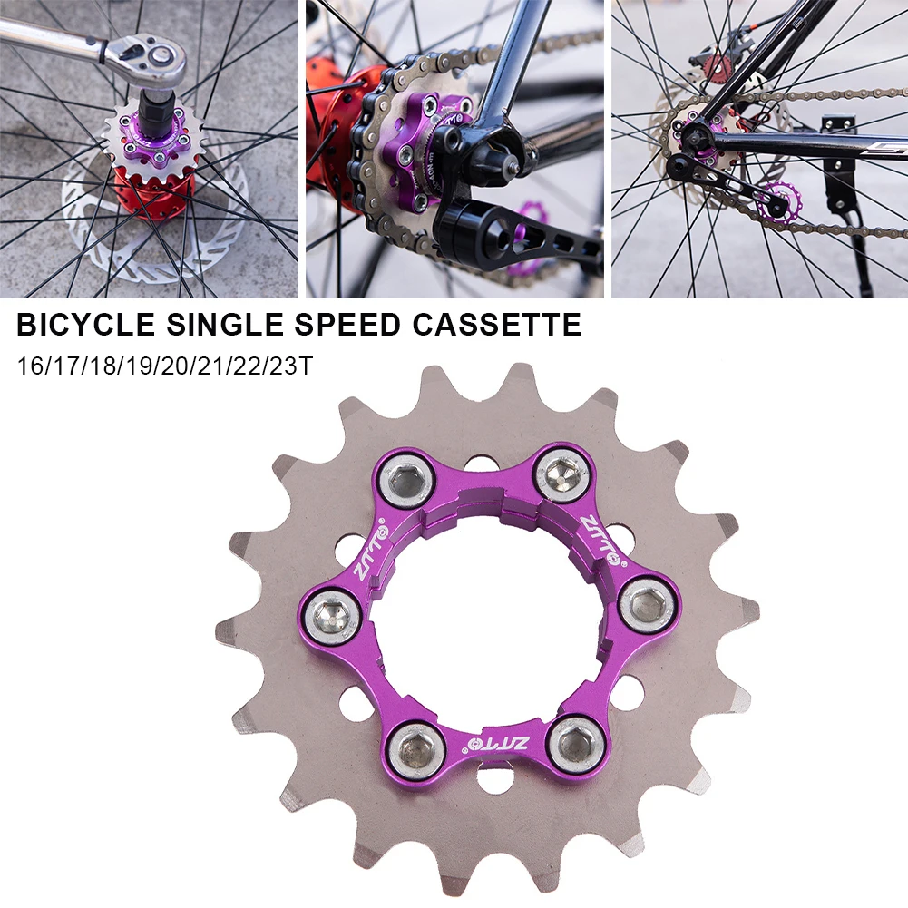 

MTB Bicycle Single Speed Cassette Single Cog 1Speed Gear 16T 17T 18T 19T 20T 21T 22T 23T Freewheel Conversion Kit Bike Sprocket