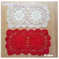 modern cotton placemat cup coaster mug kitchen christmas dining table place mat cloth lace crochet tea coffee doily drink pad