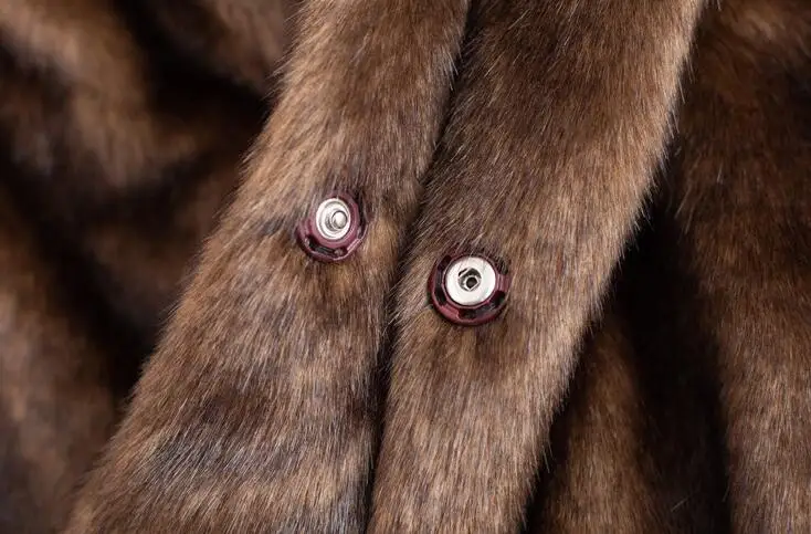 Autumn fur leather jacket womens warm brown faux mink fur leather coat women casual loose jackets winter thicken fashion