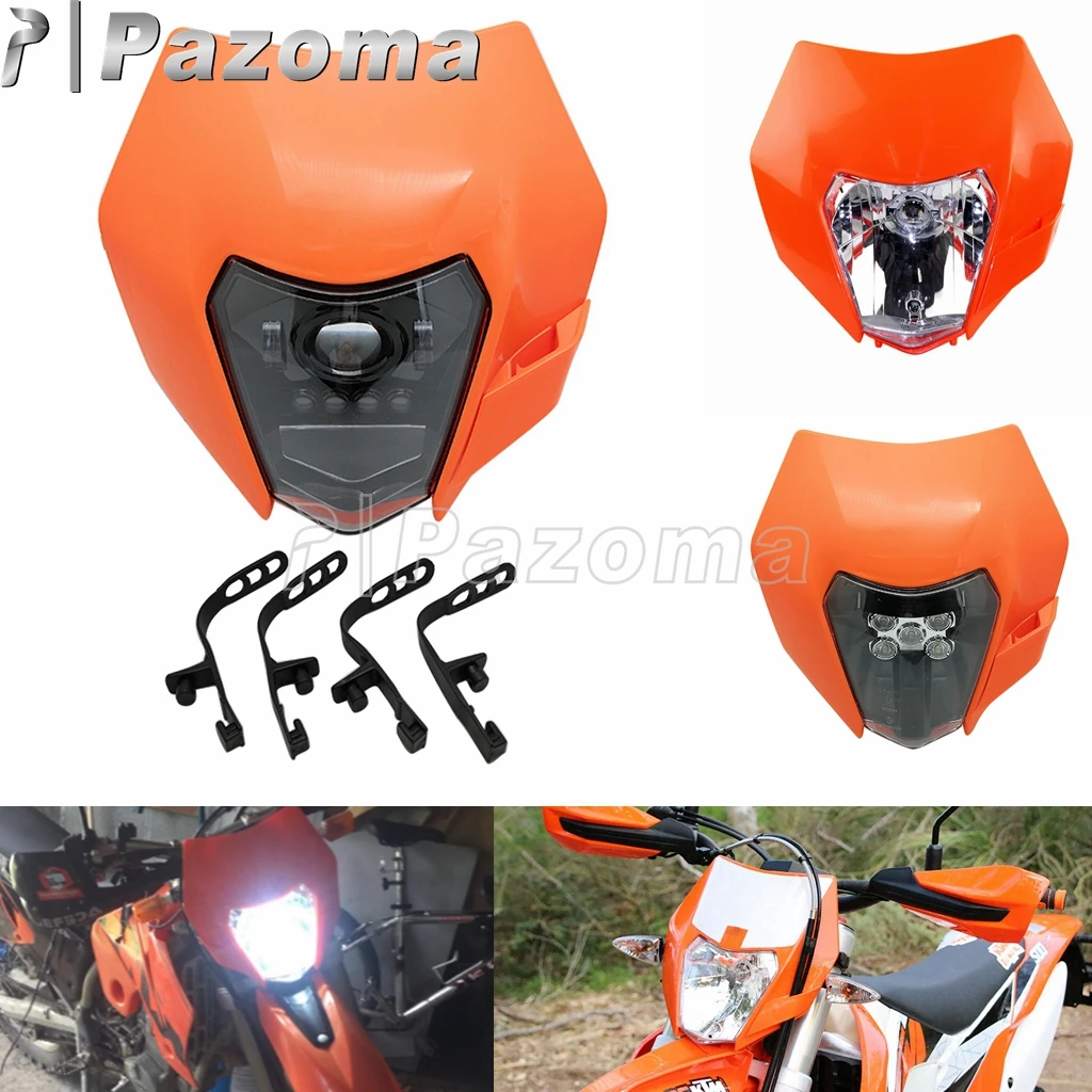 

Универсальная Светодиодная лампа для фар Supermoto модели SX-EXC-XC TE TC FE TX Daul Dirt Bike Enduro, обтекатель для фар