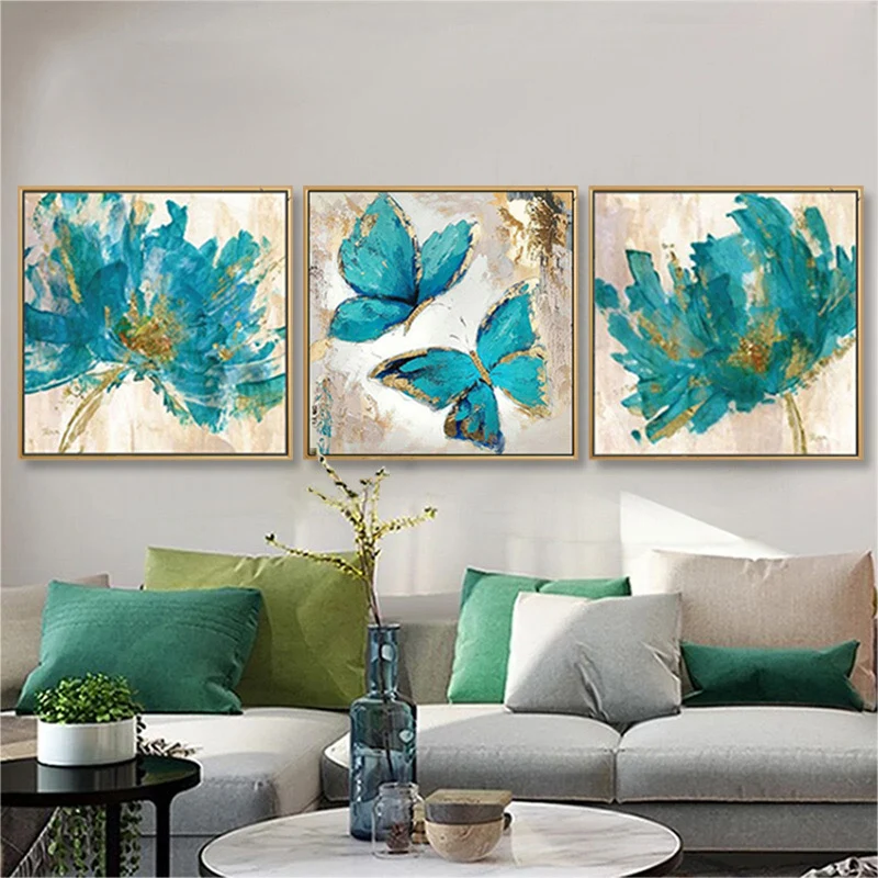 

Pictures for Home Design Abstract Canvas Painting Butterfly Wall Art Posters and Prints for Living Room Interior Decor Frameless
