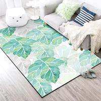 fashionable nordic fresh and simple green plant leaves bedroom living room bedside carpet door matcustom size