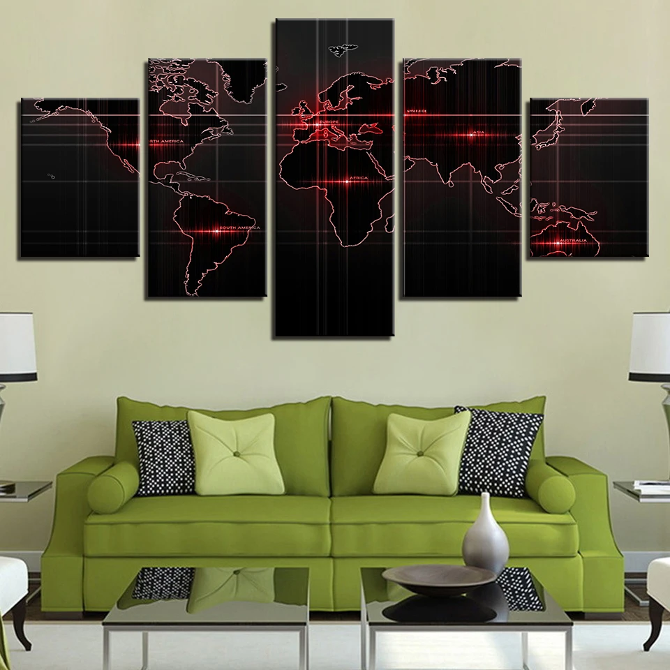 Абстрактная картина HD холст для гостиной настенный художественный постер 5 шт.