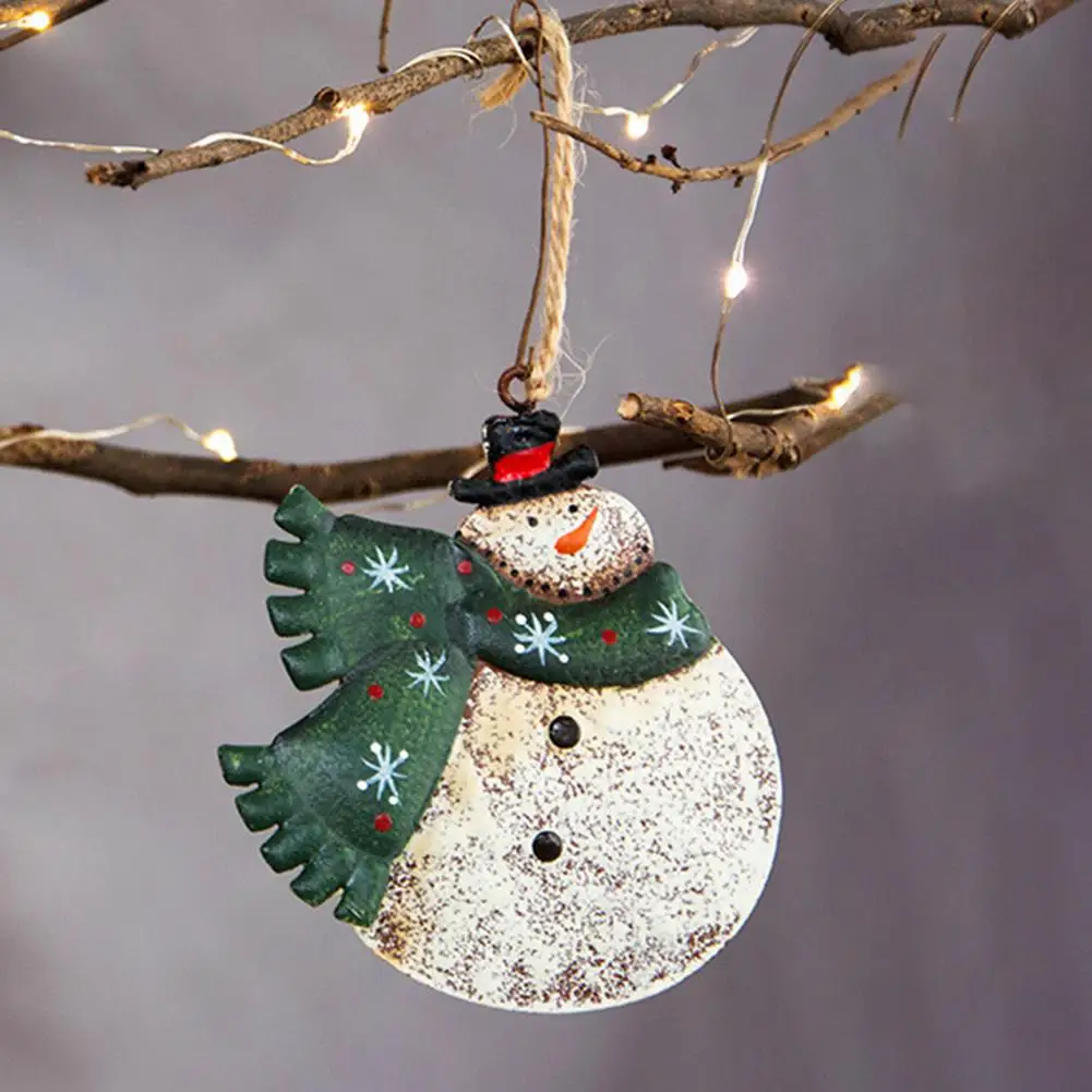 

Рождественская железная подвеска, Рождественское украшение в виде снеговика, американские ретро украшения для рождественской елки, железн...