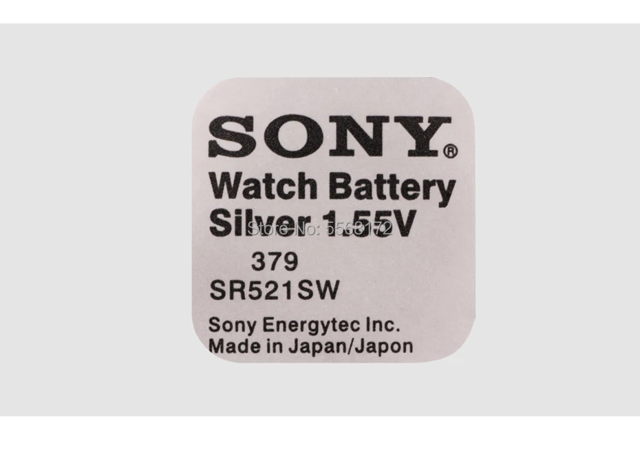 20 шт. SONY аккумулятора кнопочного типа 16 мА/ч AG0 LR521 оксида серебра 379A SR521 379 618 SR63 521