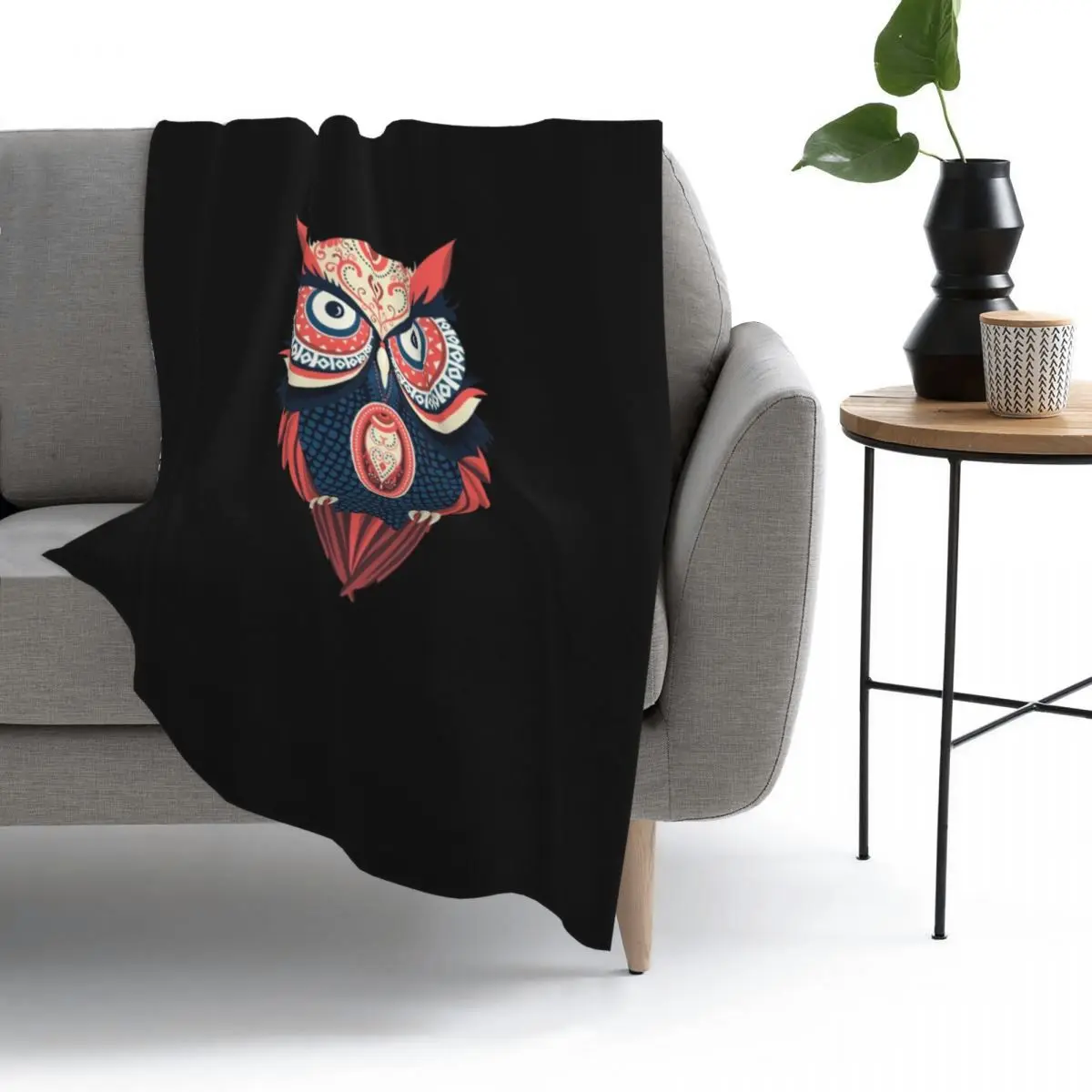 

Owl Tattoo Pattern Blankets Fleece Lightweight Throw Blanket Sofa Throw Blanket for Couch Bedding Travel Throws Bedspread Quilt