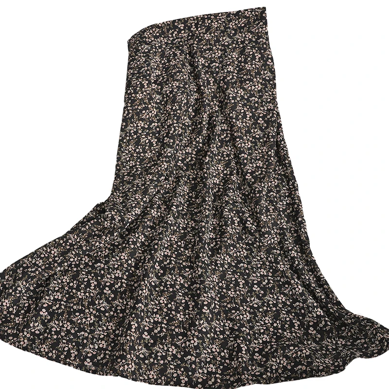 

Spring 2021 New Korean Version of The High-waisted Thin A-line Sweet Skirt Crushed Flower Mid-length Skirt Girl Summer