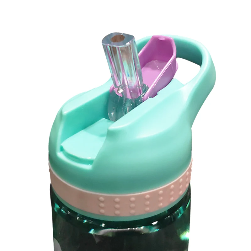 

BPA Free Cartoon Water Bottle With Straw Sport Bottle Hiking Climbing Bottle for Water My Children Healthy Drinking2