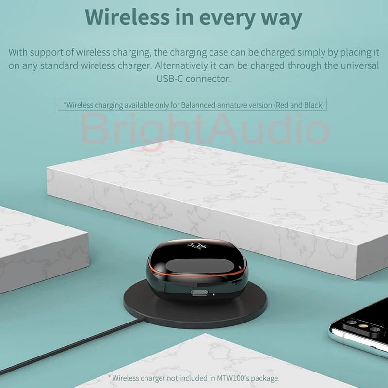 Shanling MTW100 TWS настоящие Беспроводные Bluetooth 5 0 спортивные наушники HiFi аудио с Ноулз