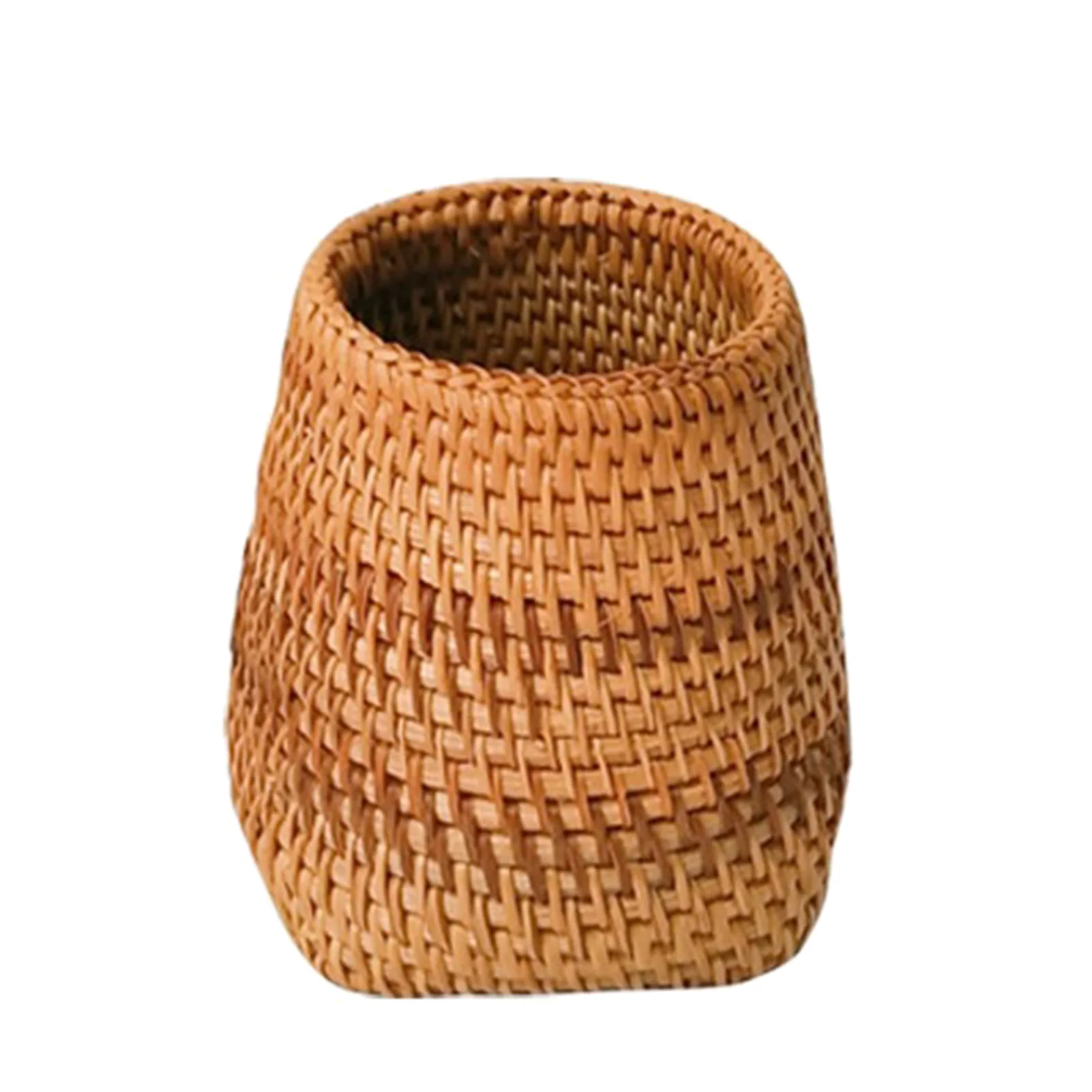 

Handmade Weaving Tea Ceremony Accessories Storage Box Stationery Pen Holder Cosmetics Organizer Home Storage Baskets Organizer