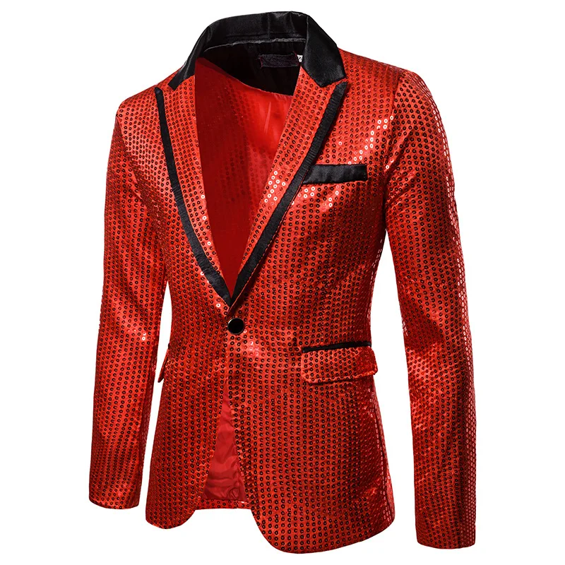 Hommes или argent rouge bleu noir mince coupe tailleur scéne robes de bal Costume mariage marié veste |