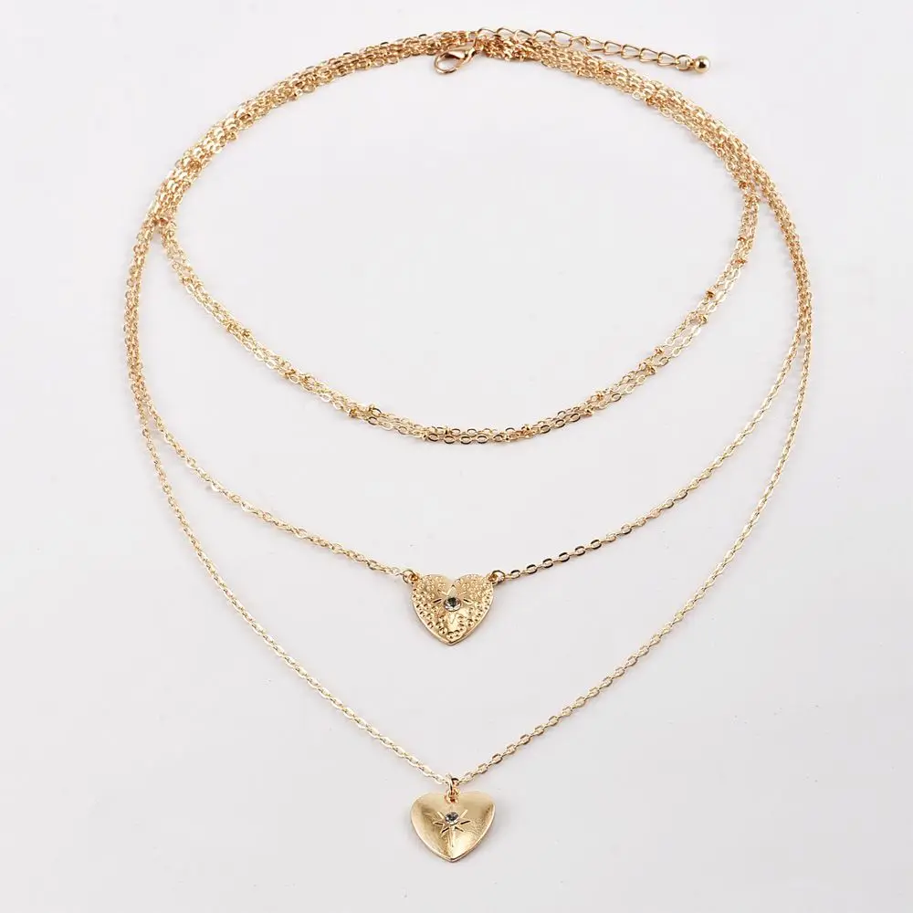 Новинка 2019 богемное ожерелье в форме сердца с искусственным кристаллом для