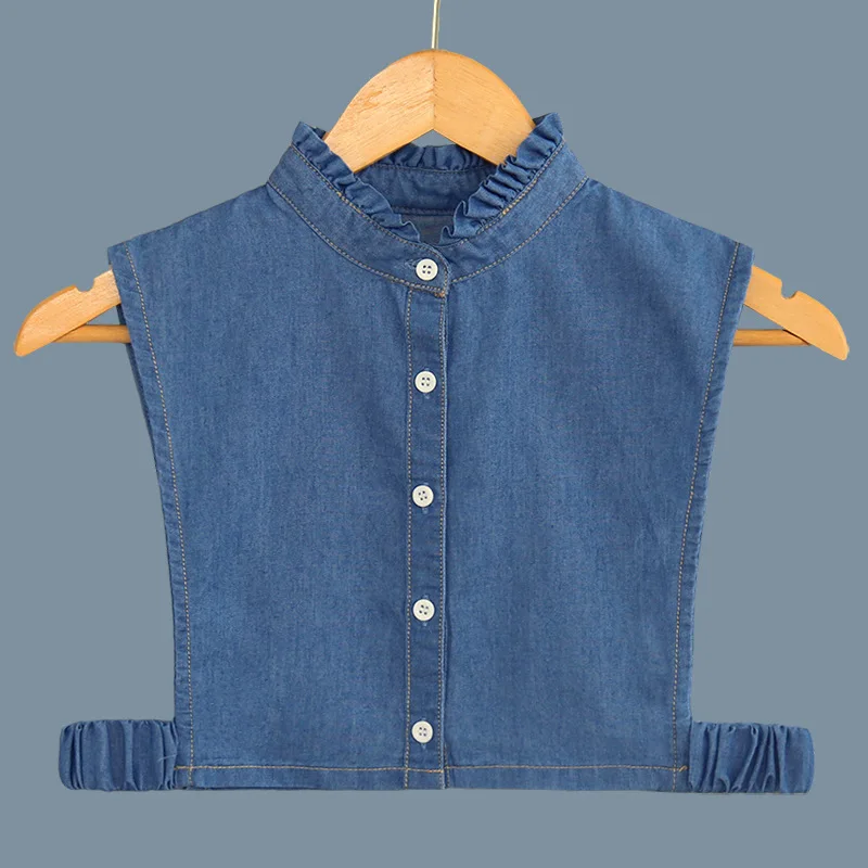 

Fashion Denim Fake Collar High Shirt Korea Decorative Personality Versatile detachable shirt women collars Wholesale