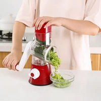 multifunctional vegetable slicer manual rotary grater vegetable chopper 3 in 1 round cutter potato kitchen tools accessories