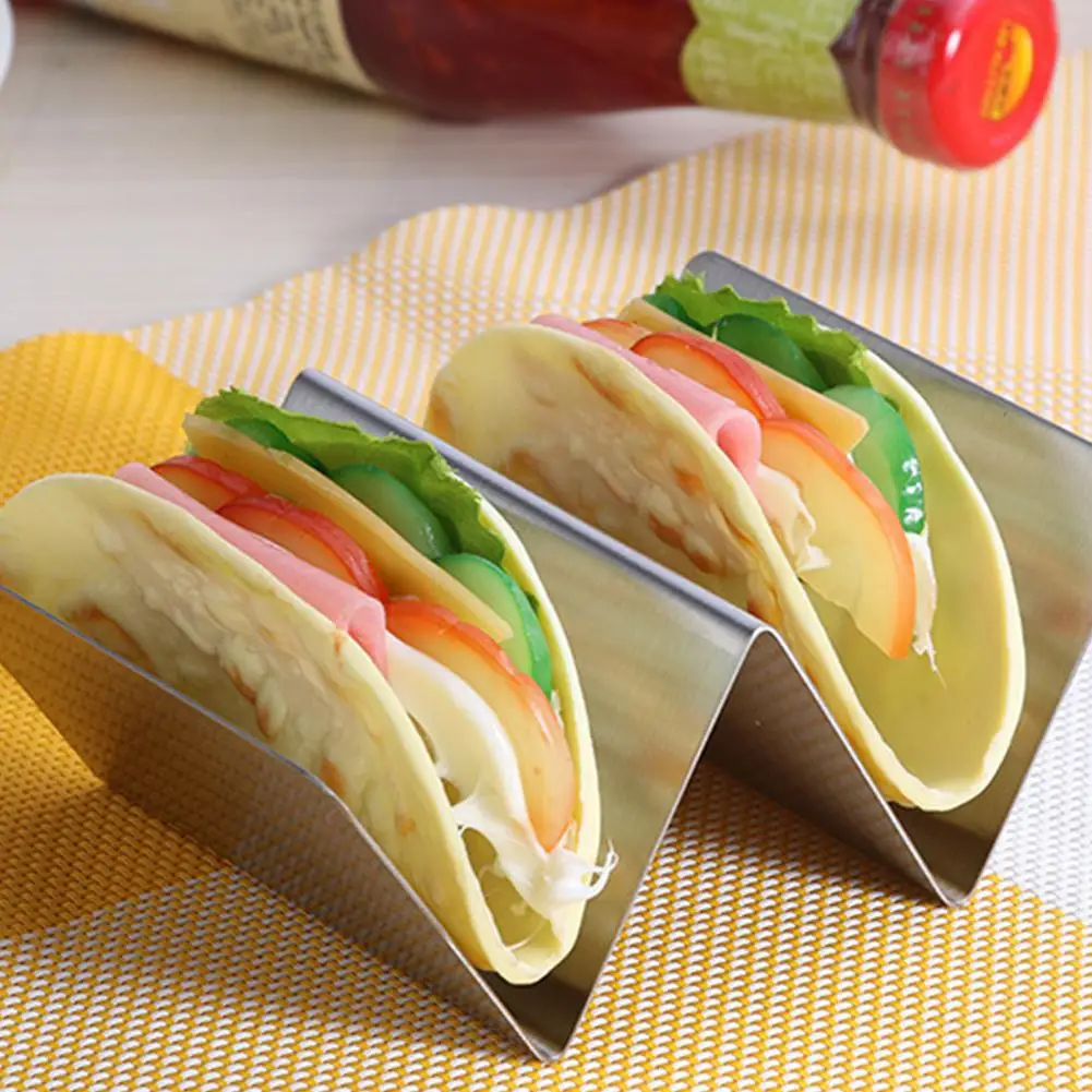 HobbyLane Taco держатель стенд 304 из нержавеющей стали Taco грузовик лоток стиль Taco стойки блинов клип - Цвет: 13x10x5cm
