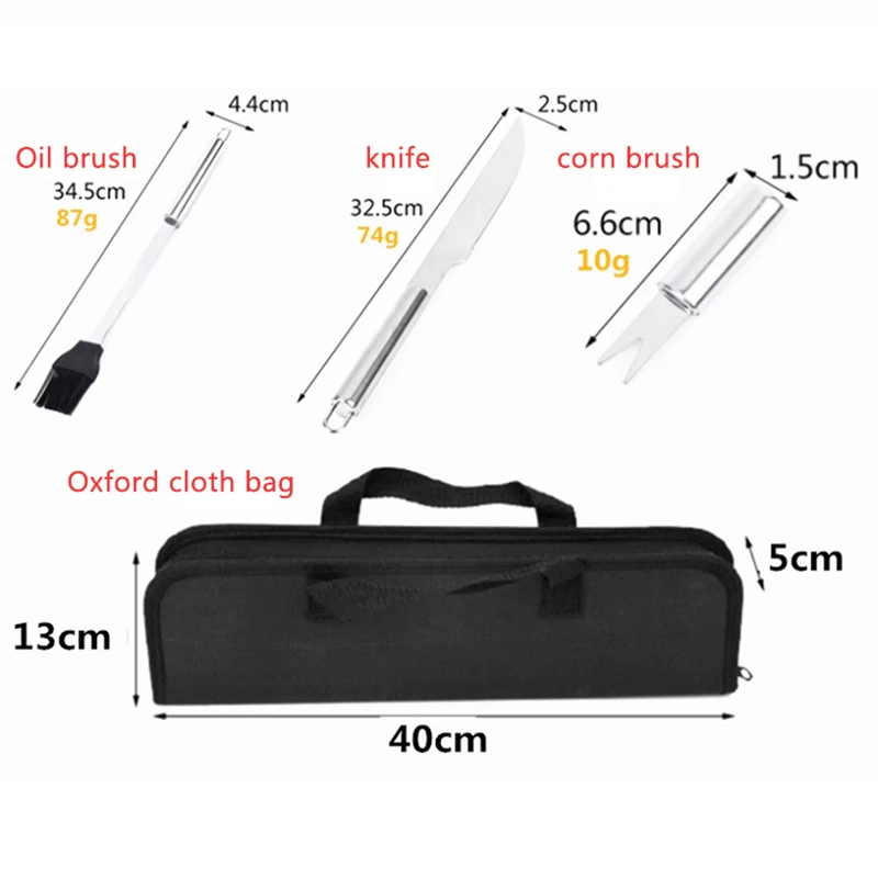 

BBQ Tools Set Stainless Steel 20pcs Barbecue Grilling Utensil Accessories Outdoor For Camping Cooking Tools With Portable Case