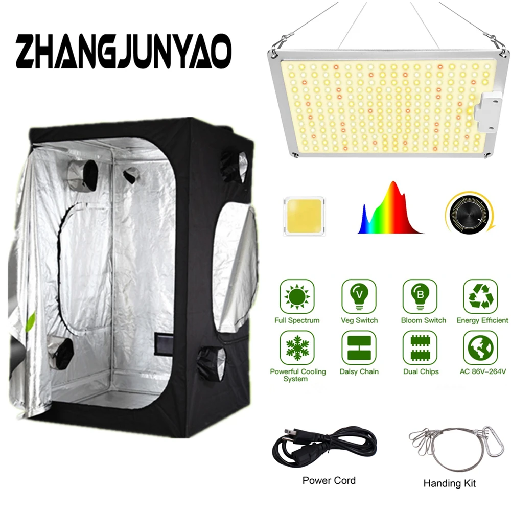 Samsung полный спектр Квантовая панель освещения растений + 600D полимерная