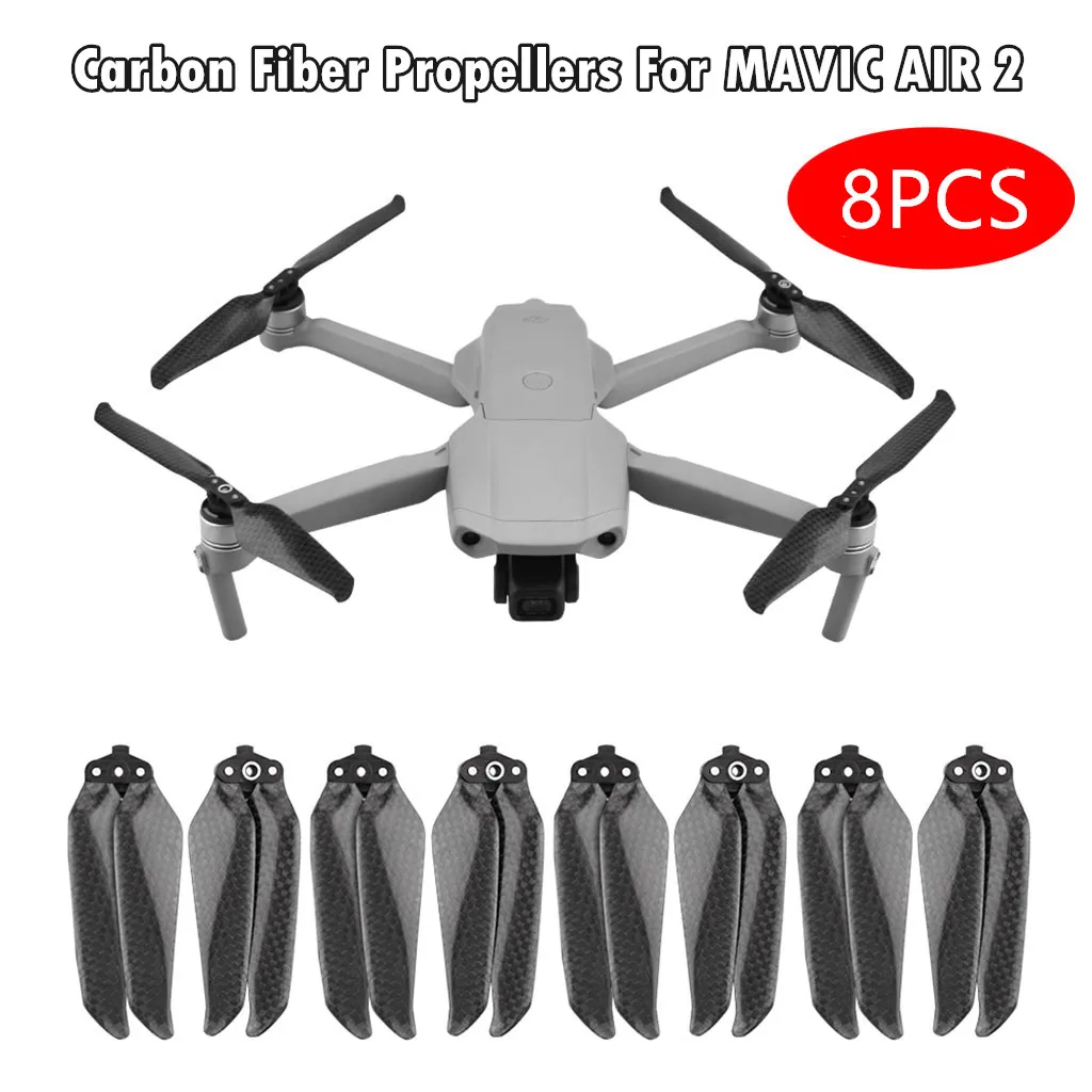 

COMPUDA Hot New Arrival 8PCS Low-Noise 7238F Carbon Fiber Foldable Propellers For DJI MAVIC AIR 2 Drone
