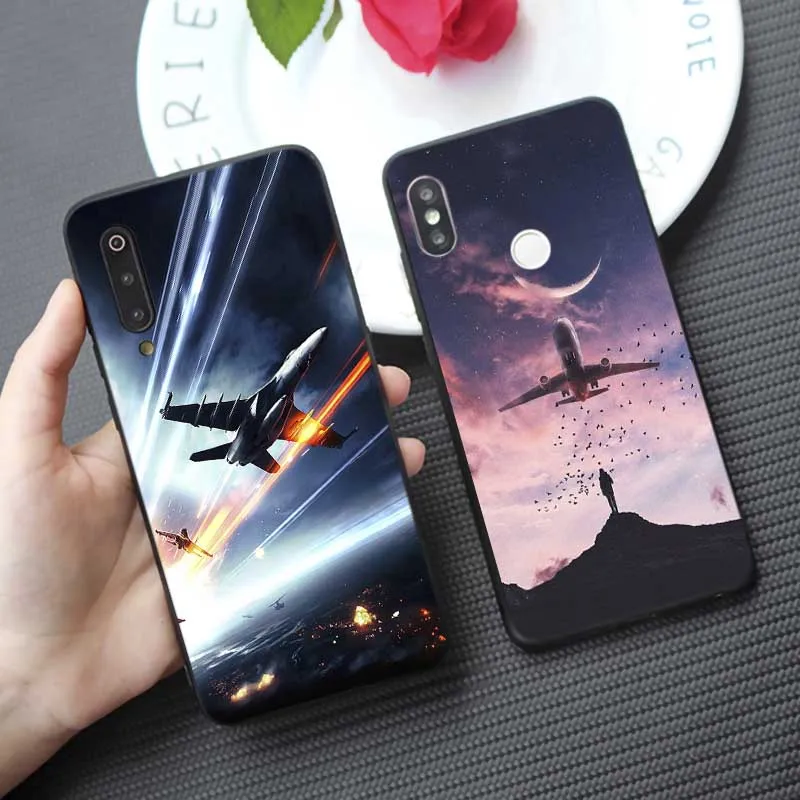 Чехол для телефона самолета xiaomi mi 10 pro 9 9t se 8 pocophone f1 mix 3 Мягкий силиконовый чехол |