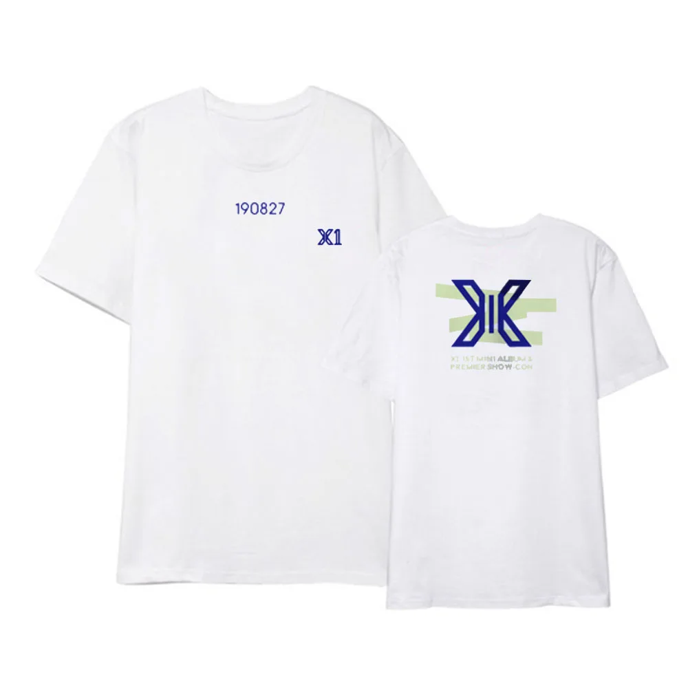 Kpop X1 XONE 1ST MINI Album &amp Prime SHOW-CON Свободная рубашка одежда футболка топы с короткими