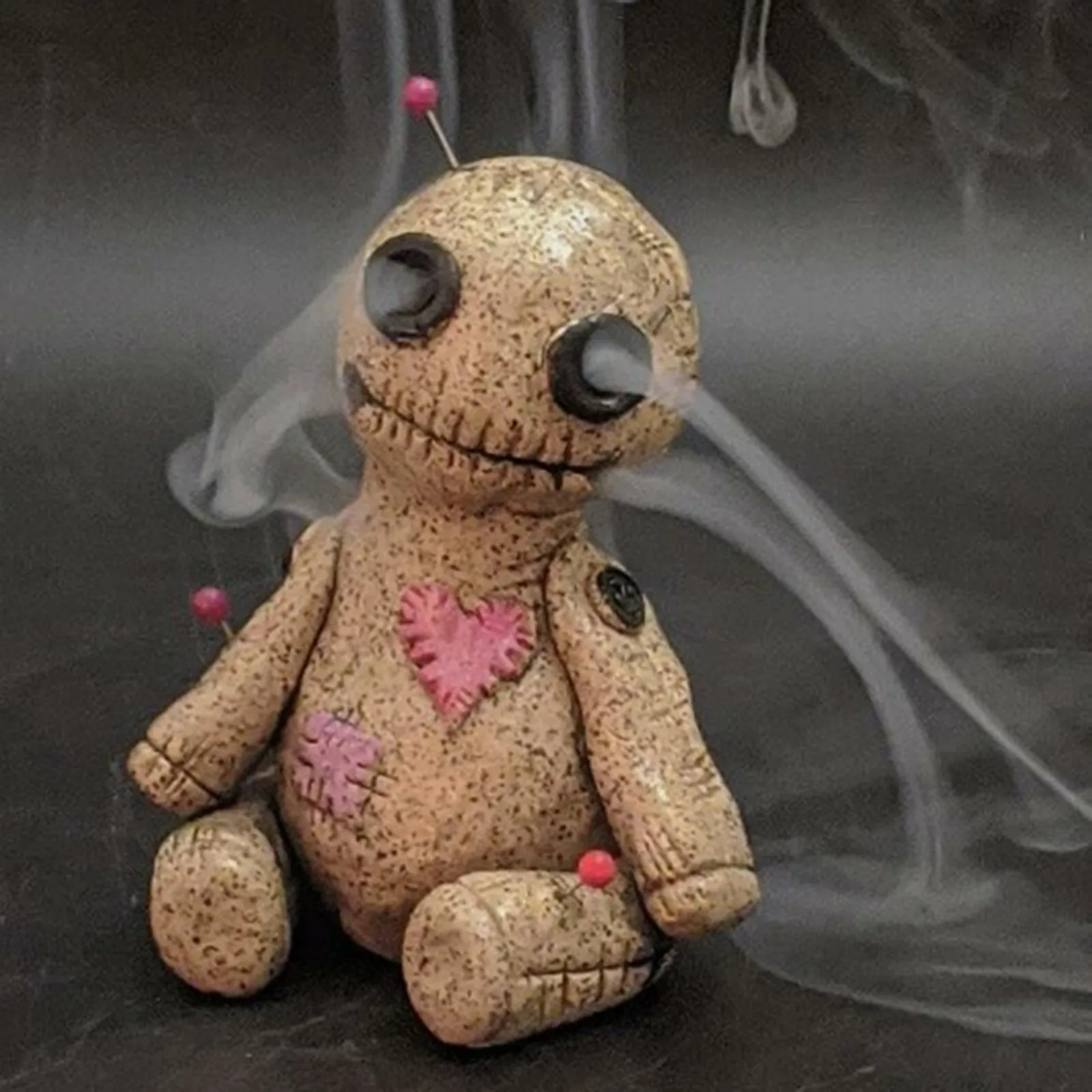 

Voodoo Doll Cone Burner Incense Burner Desktop Resin Ornament Handmade Carft Ornaments Decorative Props Home Decoration Censer