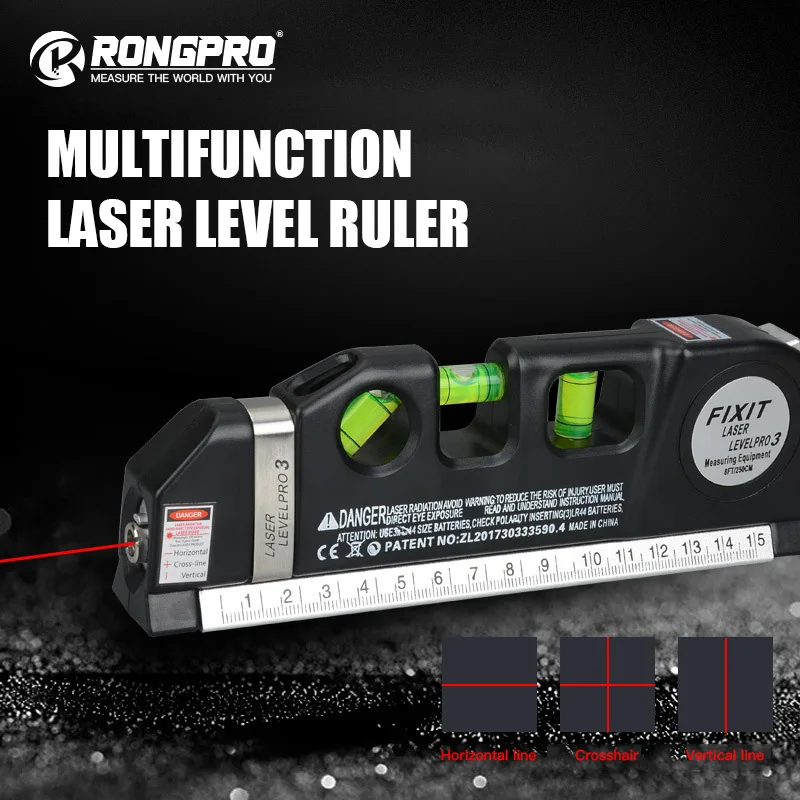 Многофункциональный лазерный уровень 4 в 1 горизонтальная и измерительная лента