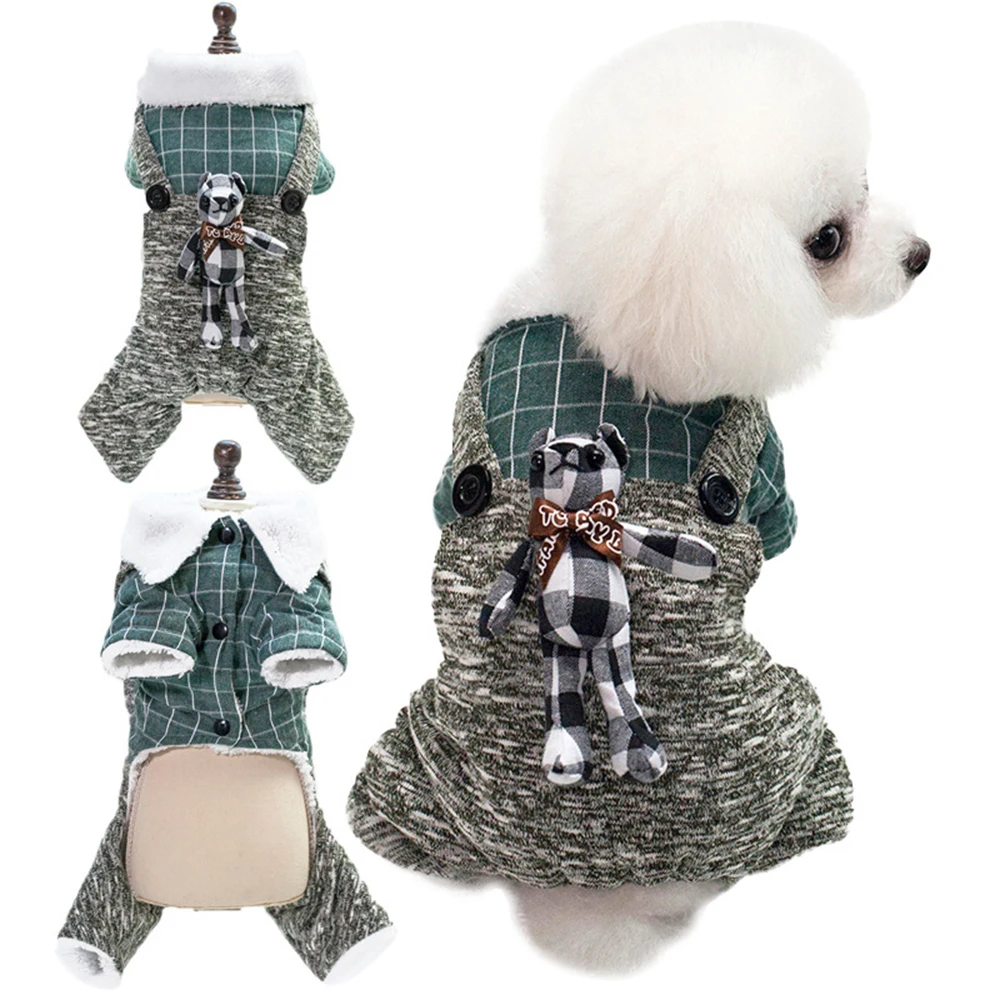 Одежда для собак зимний теплый мягкий хлопковый костюм на четыре лапы куртки